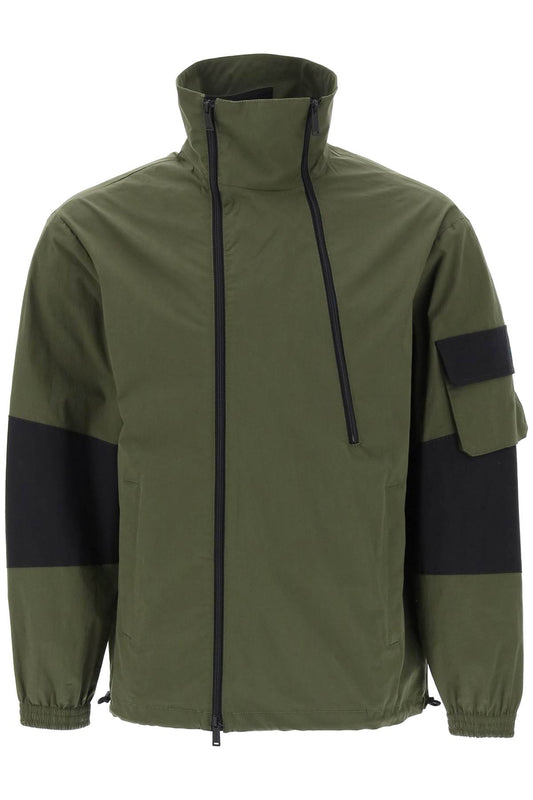 Dsquared2 Technical Blouson Jacket In Stretch Cotton Green