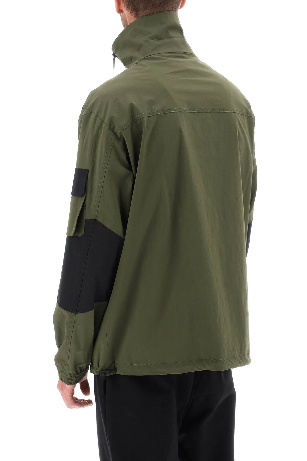 Dsquared2 Technical Blouson Jacket In Stretch Cotton Green