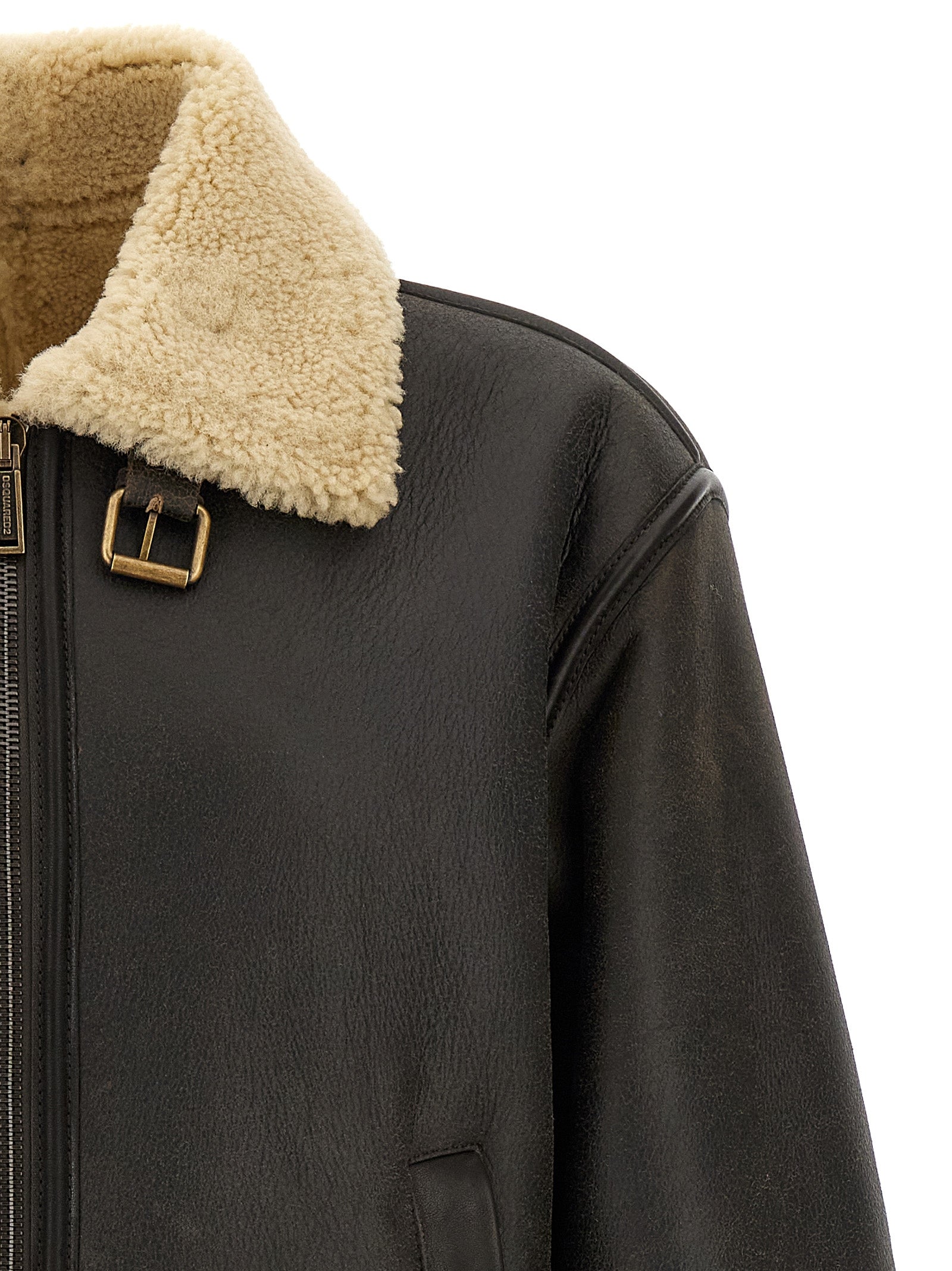 Dsquared2 'Aviator' Sheepskin Jacket