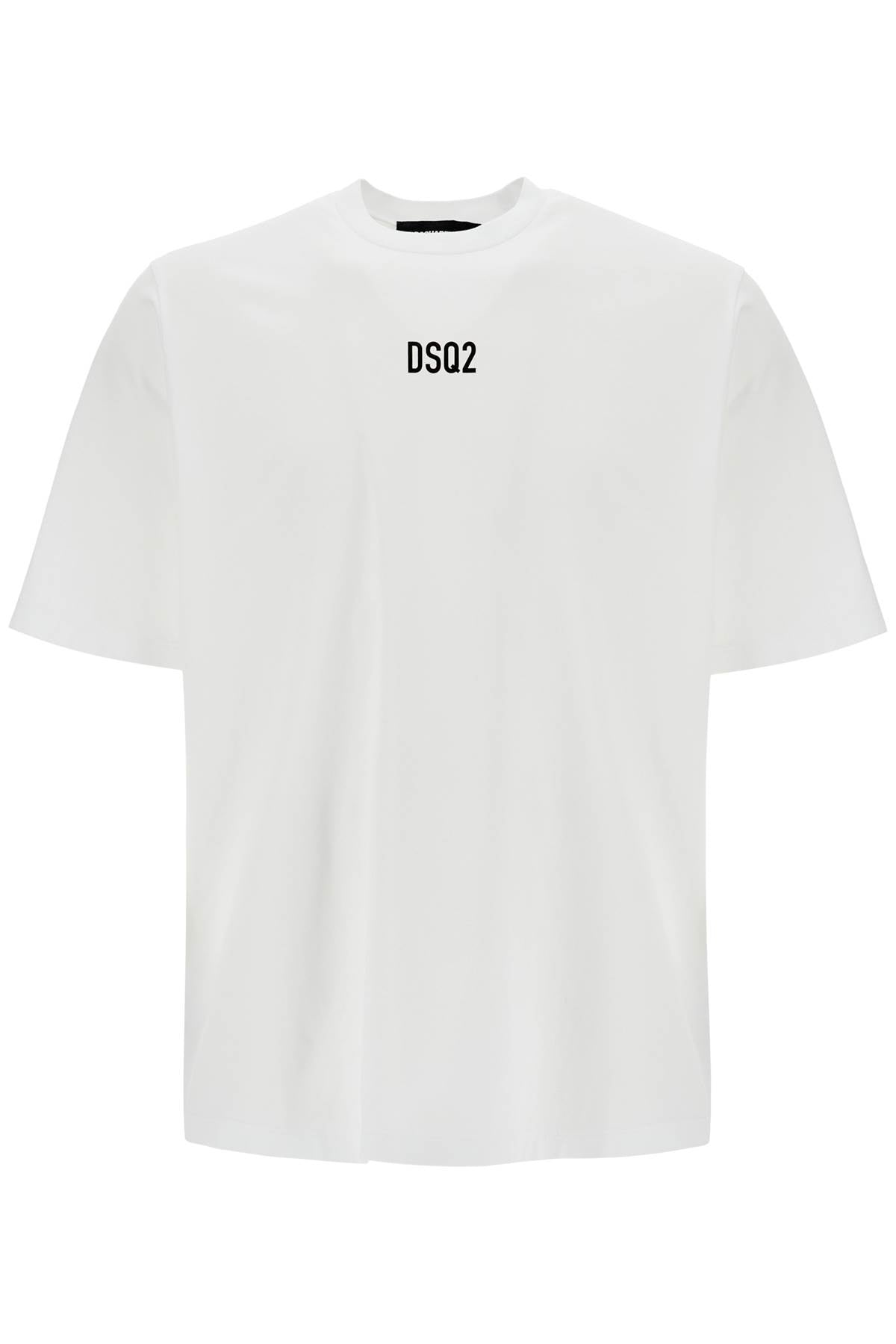 Dsquared2 White Cotton T-Shirt With Dsq2 Logo