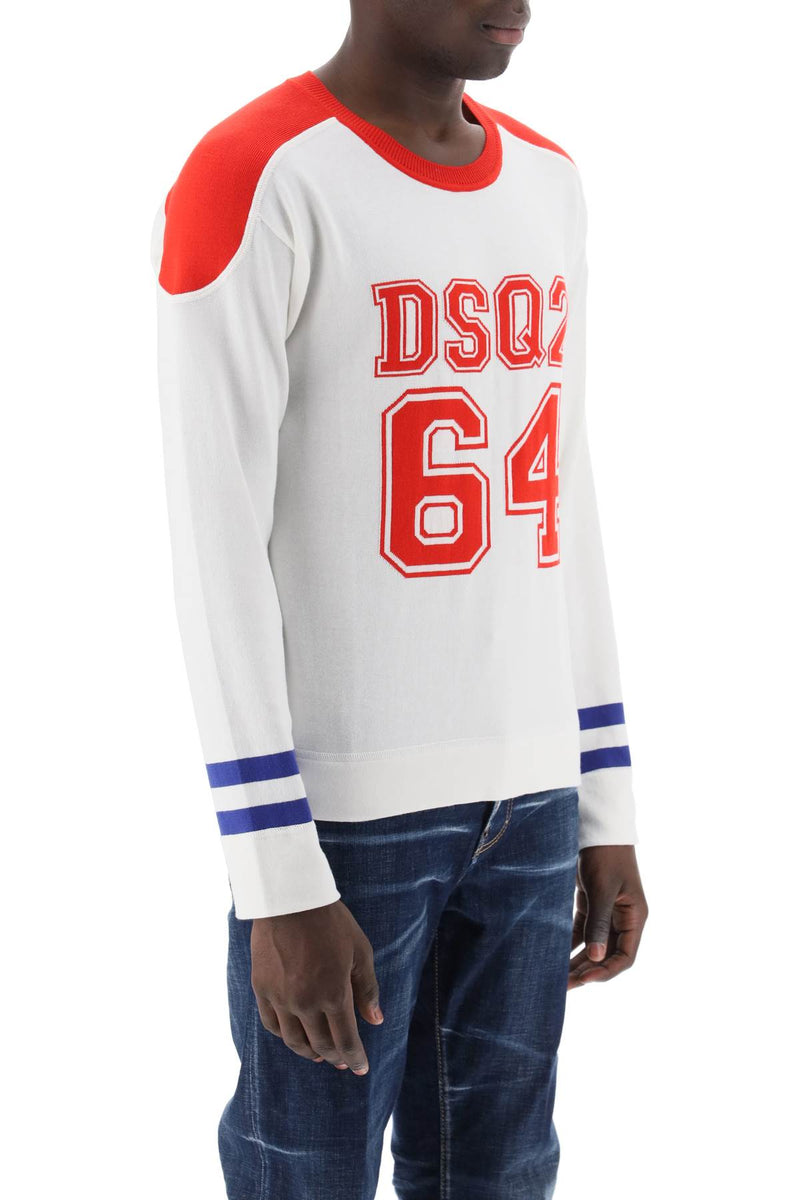 Dsquared2 Dsq2 64 Football Sweater White Aveugle Shop