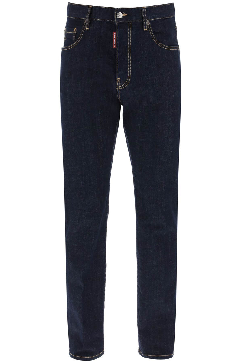 Dsquared2 642 Jeans In Dark Rinse Wash Blue