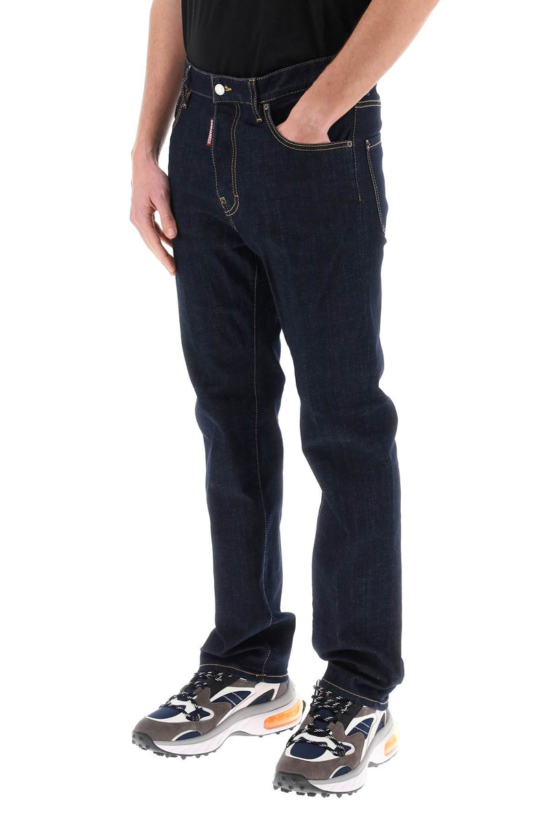 Dsquared2 642 Jeans In Dark Rinse Wash Blue