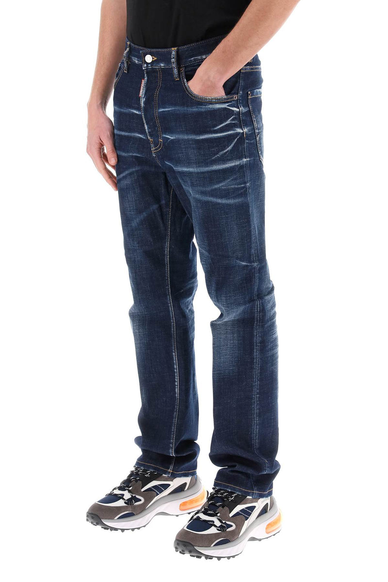 Dsquared2 642 Jeans In Dark Clean Wash Blue