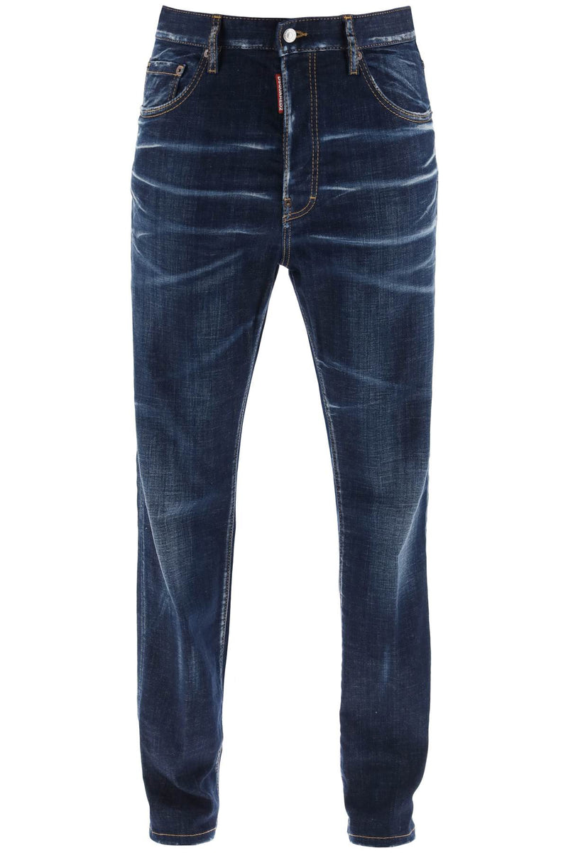 Dsquared2 642 Jeans In Dark Clean Wash Blue