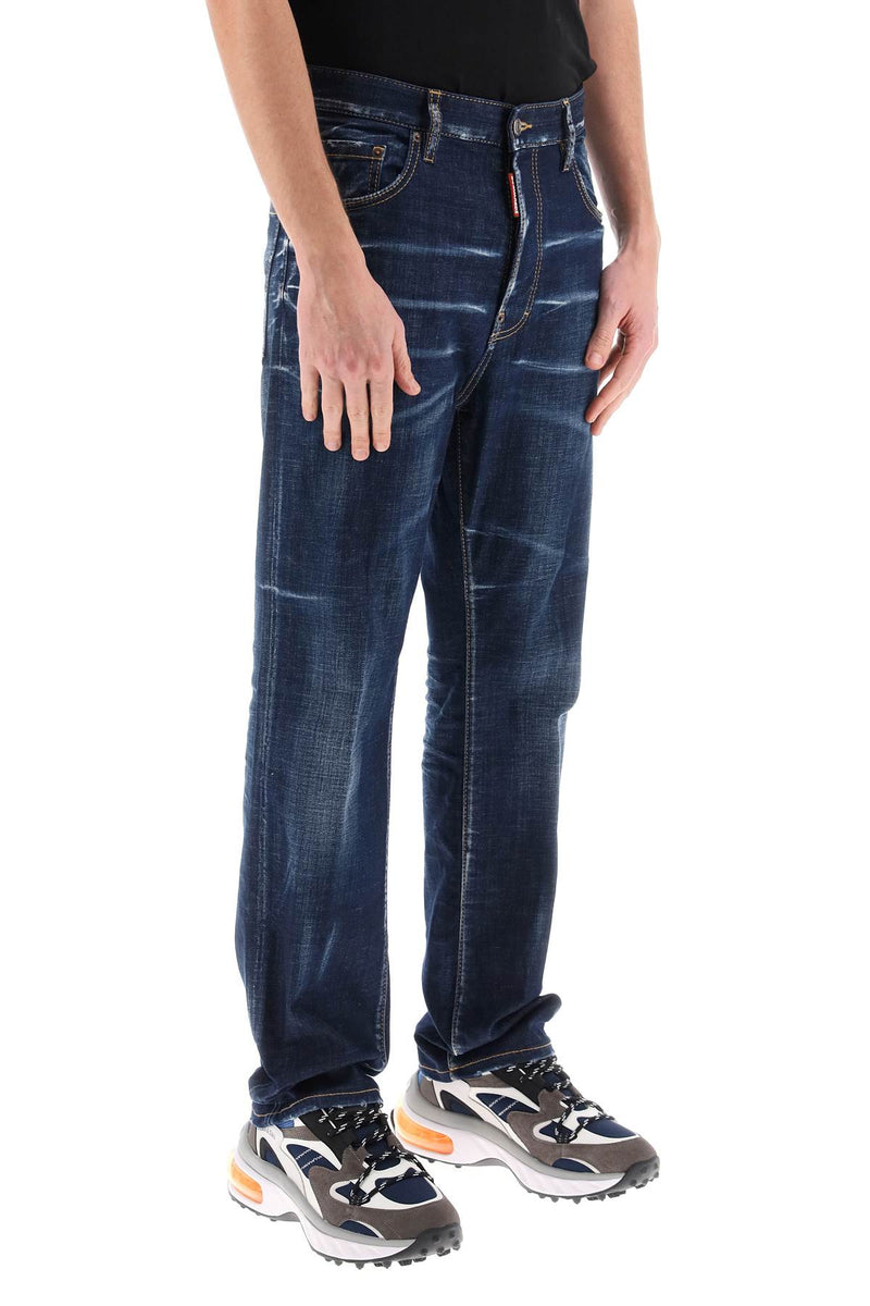 Dsquared2 642 Jeans In Dark Clean Wash Blue