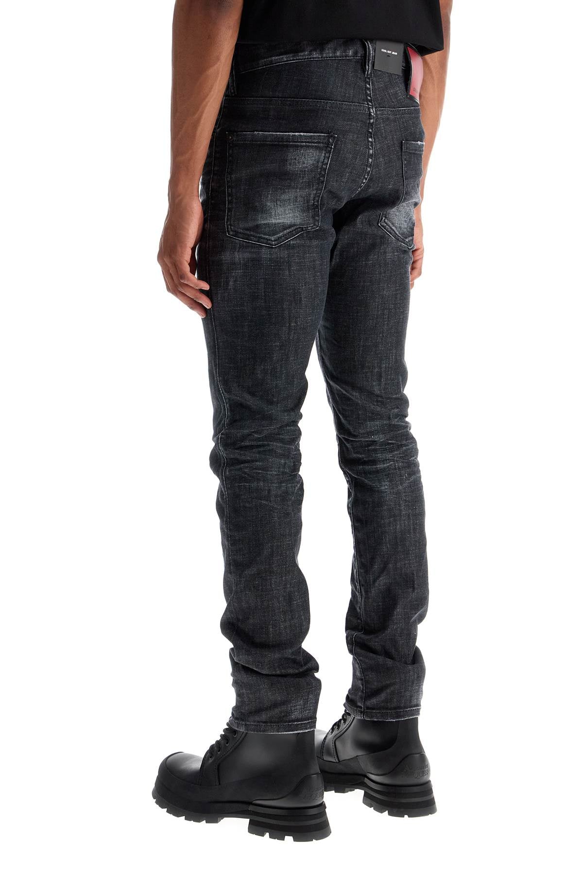 Dsquared2 Cool Guy Black Cotton Jeans With Faded Effect