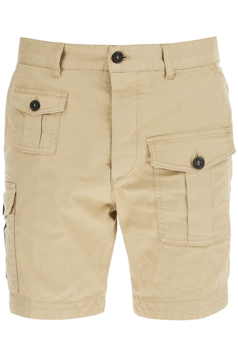 Dsquared2 Sexy Cargo Bermuda Shorts For Beige