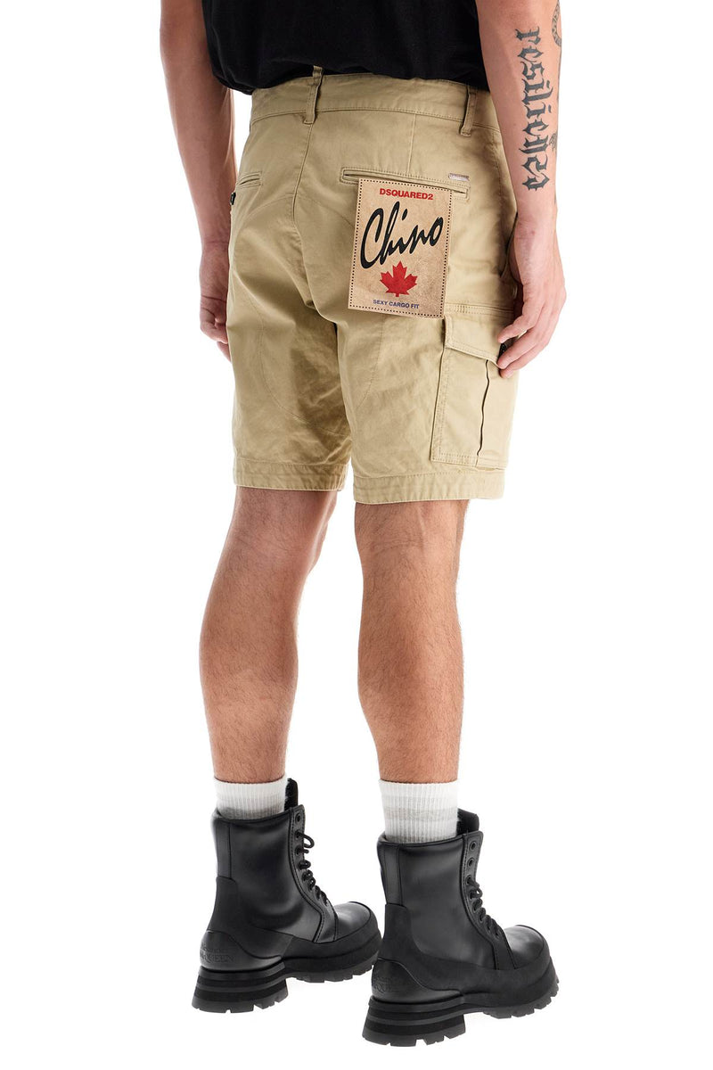 Dsquared2 Sexy Cargo Bermuda Shorts For Beige