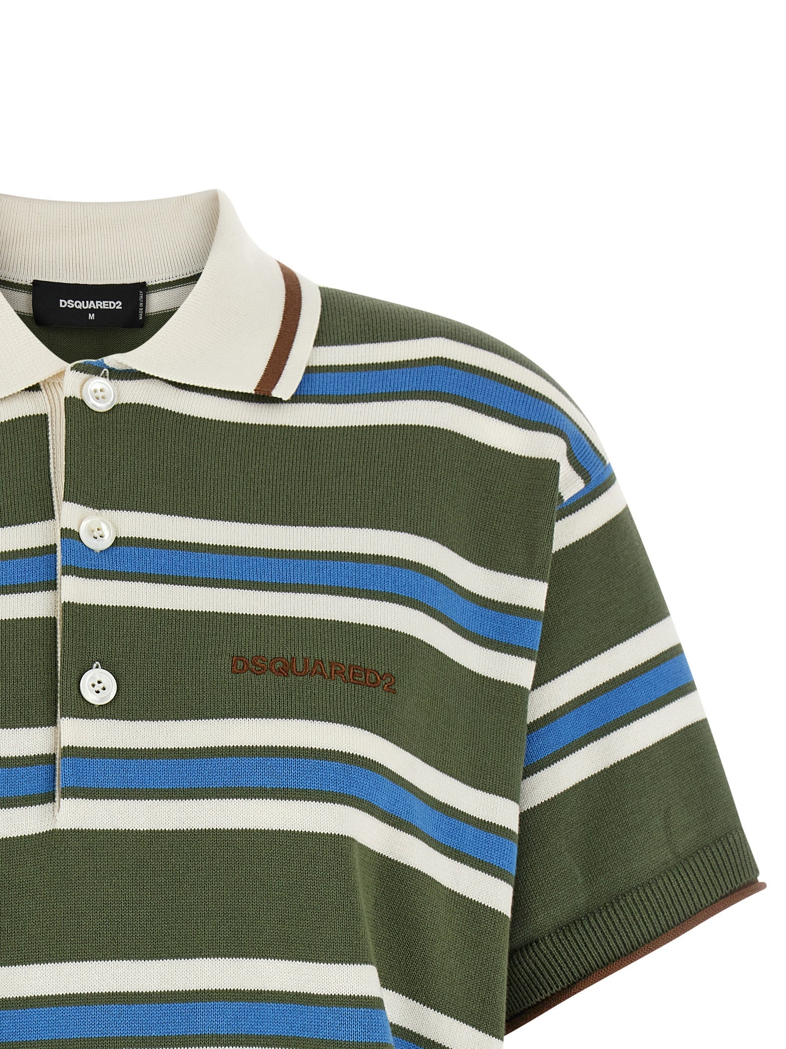 Dsquared2 'Striped Knit' Polo Shirt