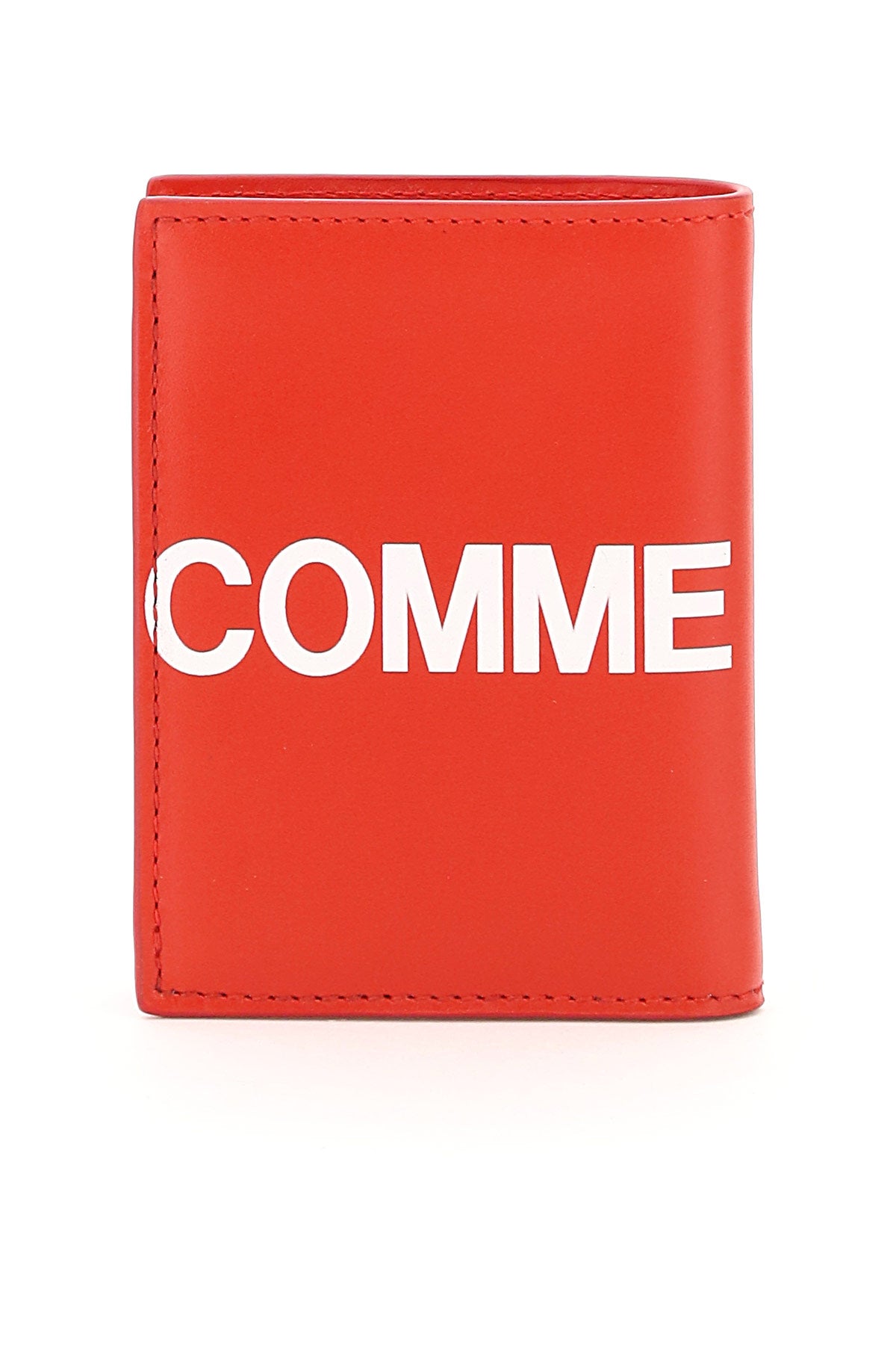 Comme Des Garcons Wallet Small Bifold Wallet With Huge Logo Red