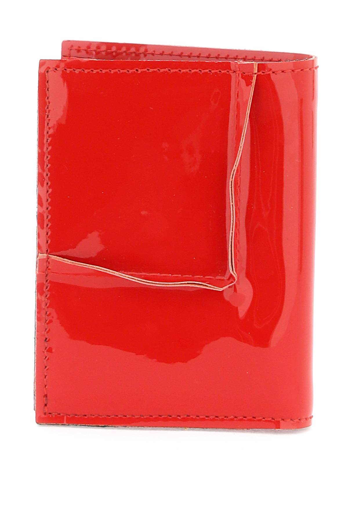 Comme Des Garcons Wallet Bifold Patent Leather Wallet In