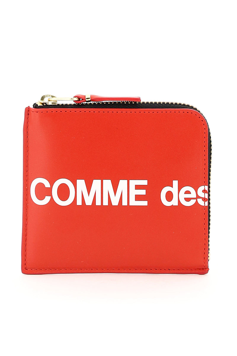 Comme Des Garcons Wallet Huge Logo Wallet Red