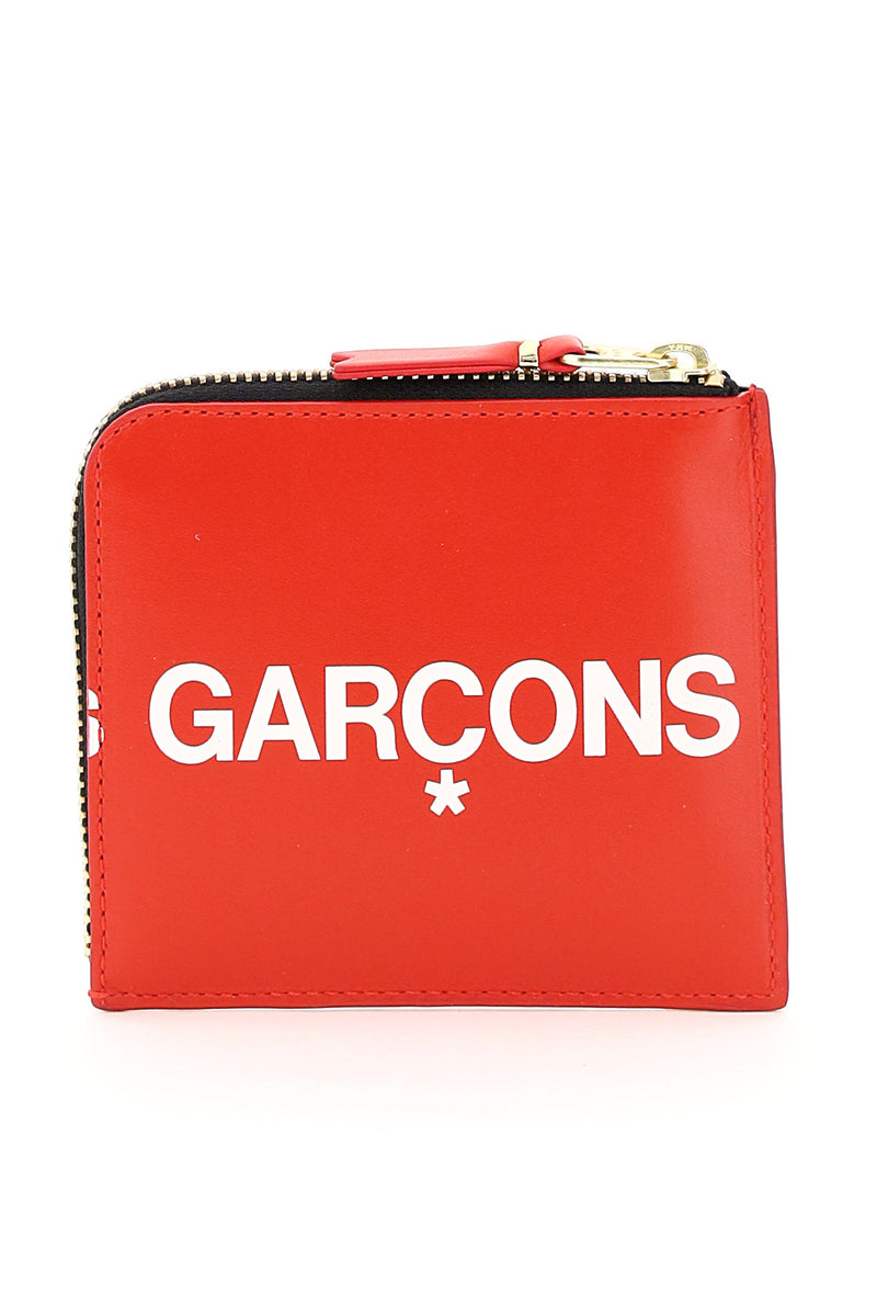 Comme Des Garcons Wallet Huge Logo Wallet Red