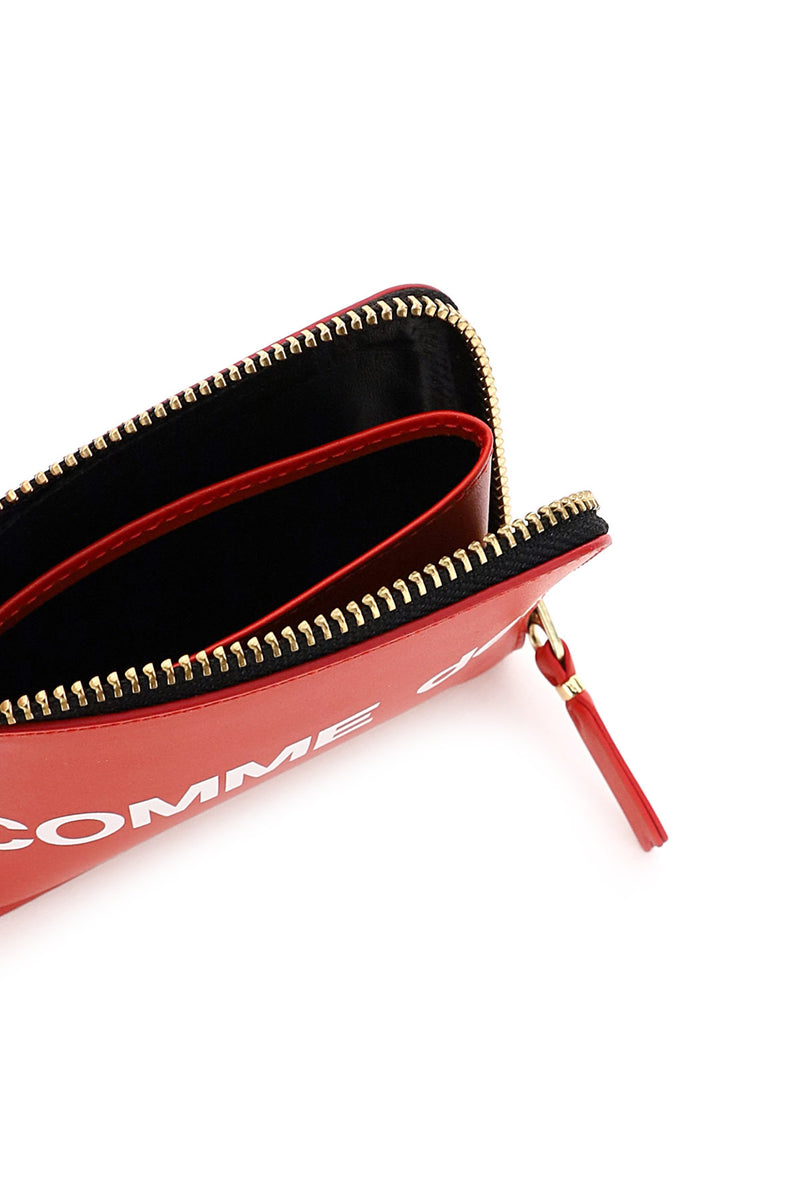 Comme Des Garcons Wallet Huge Logo Wallet Red