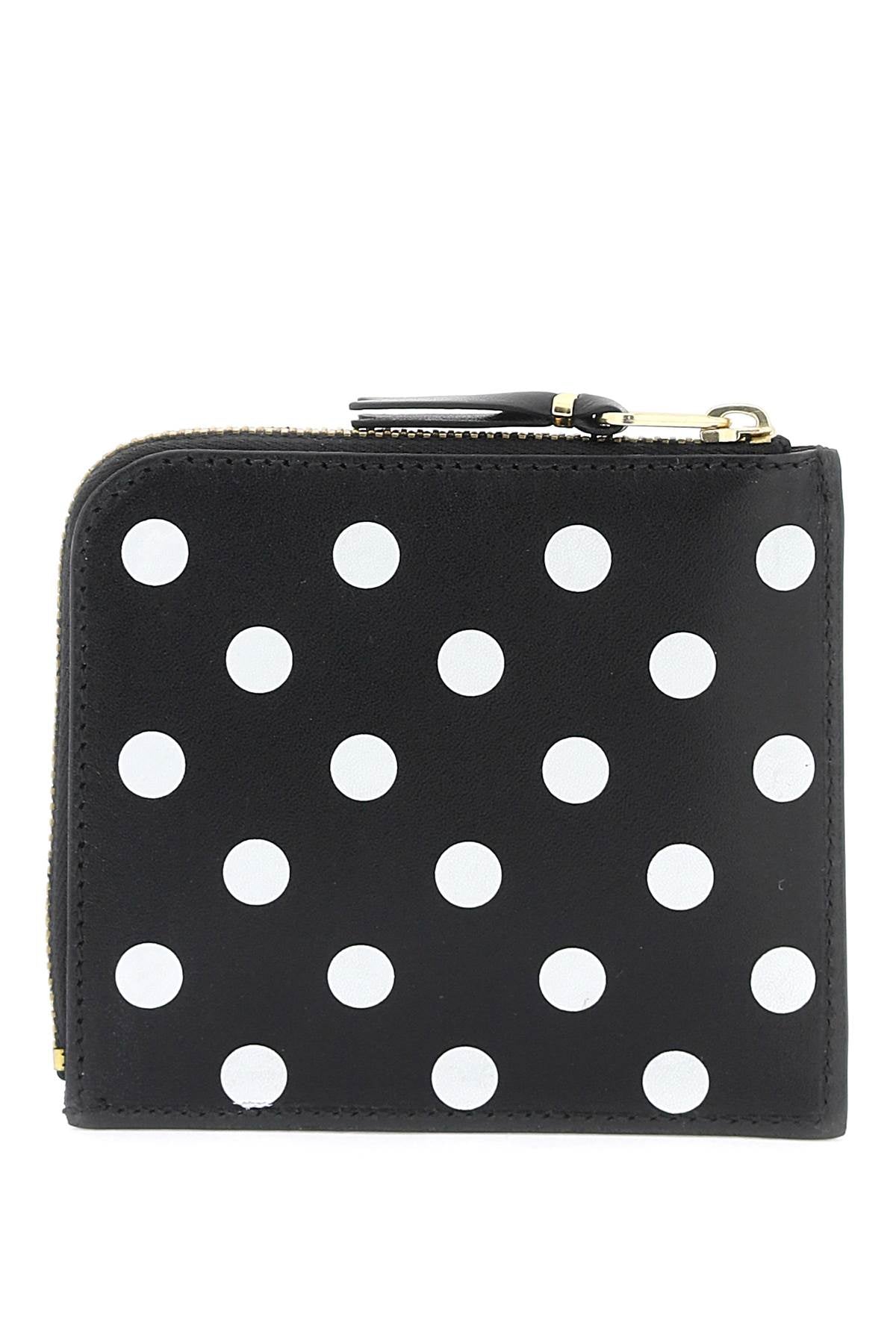 Comme Des Garcons Wallet Polka Dots Wallet White