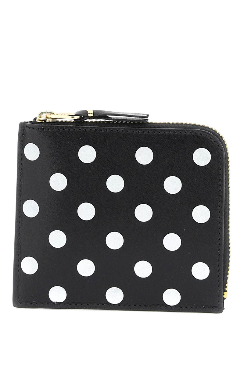 Comme Des Garcons Wallet Polka Dots Wallet White