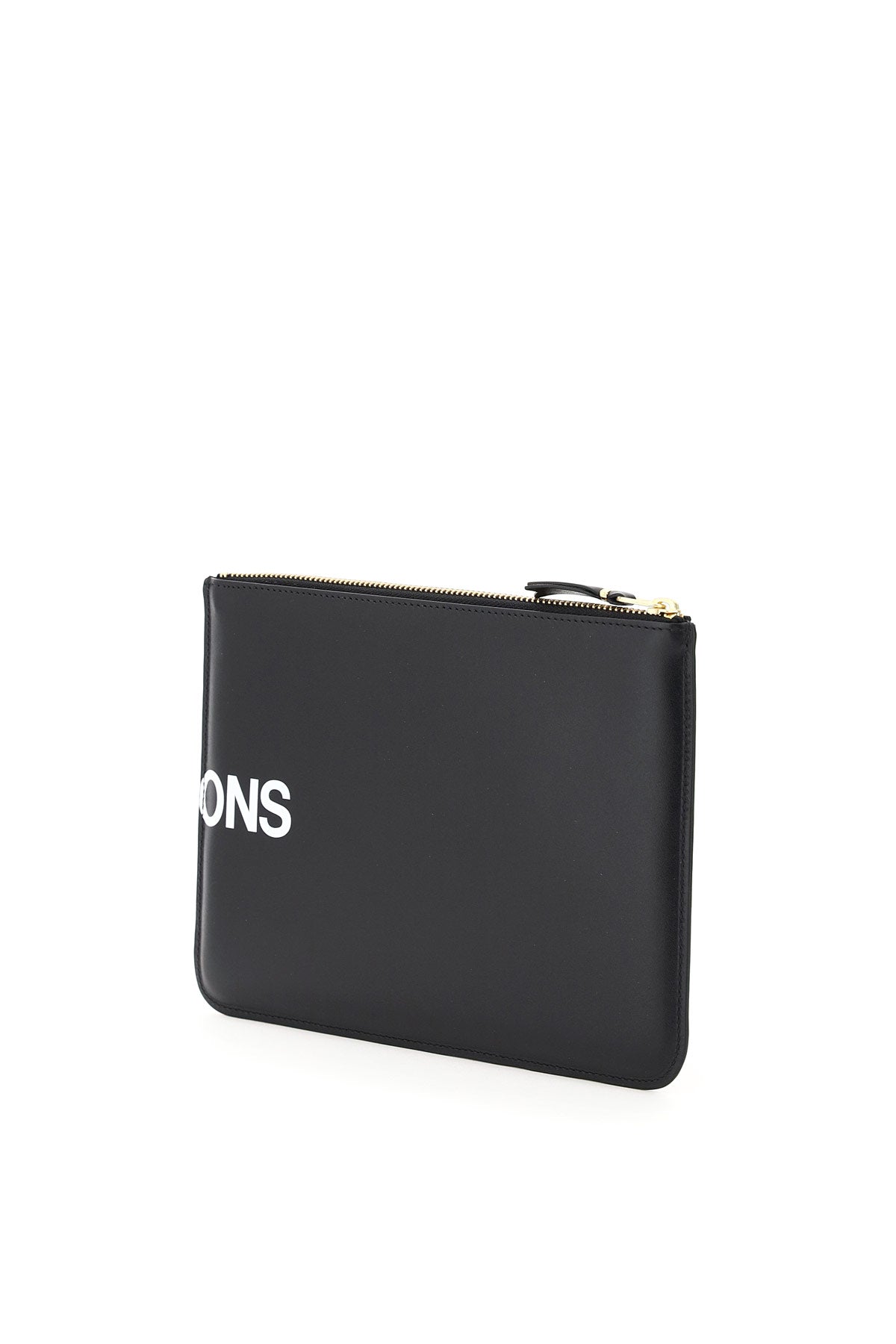 Comme Des Garcons Wallet Leather Pouch With Logo