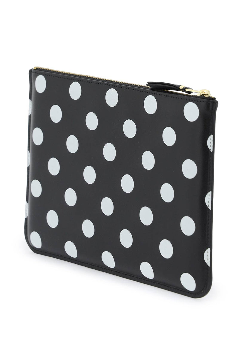 Comme Des Garcons Wallet Polka Dots Pouch Black