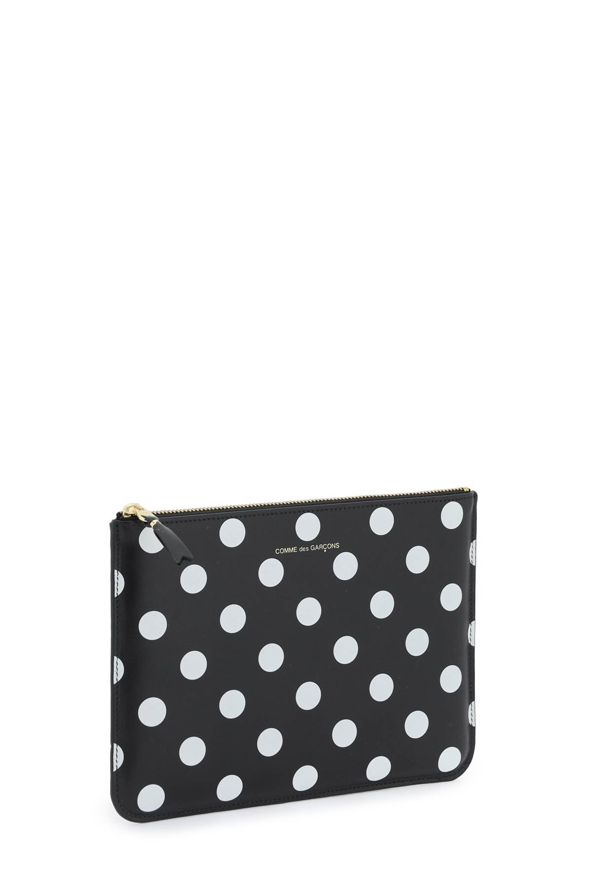 Comme Des Garcons Wallet Polka Dots Pouch Black