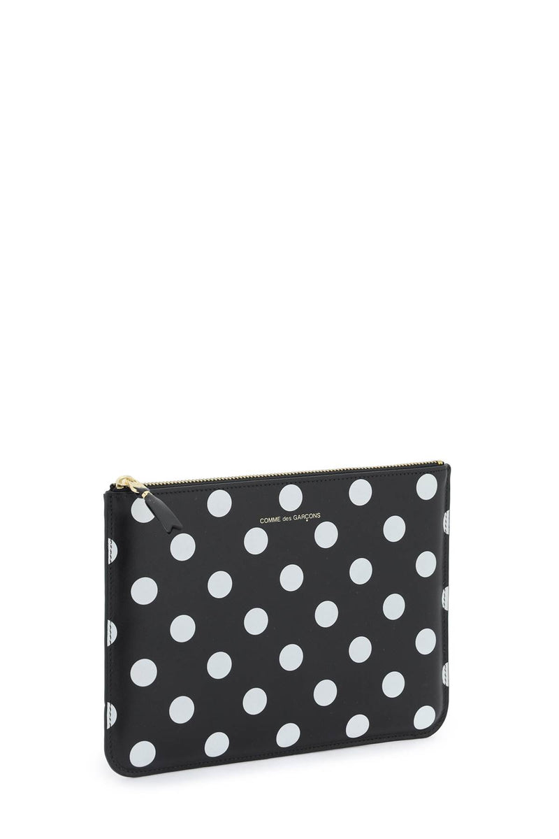 Comme Des Garcons Wallet Polka Dots Pouch Black