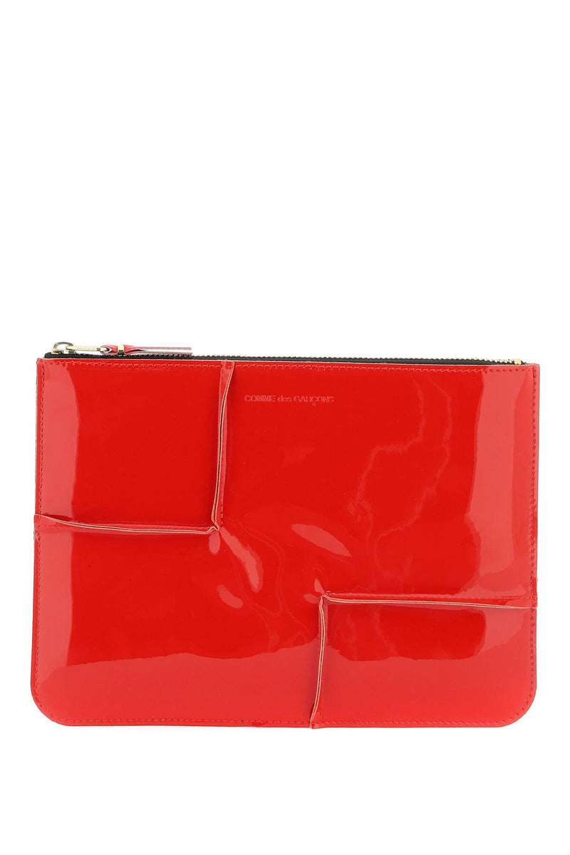 Comme Des Garcons Wallet Glossy Patent Leather Red