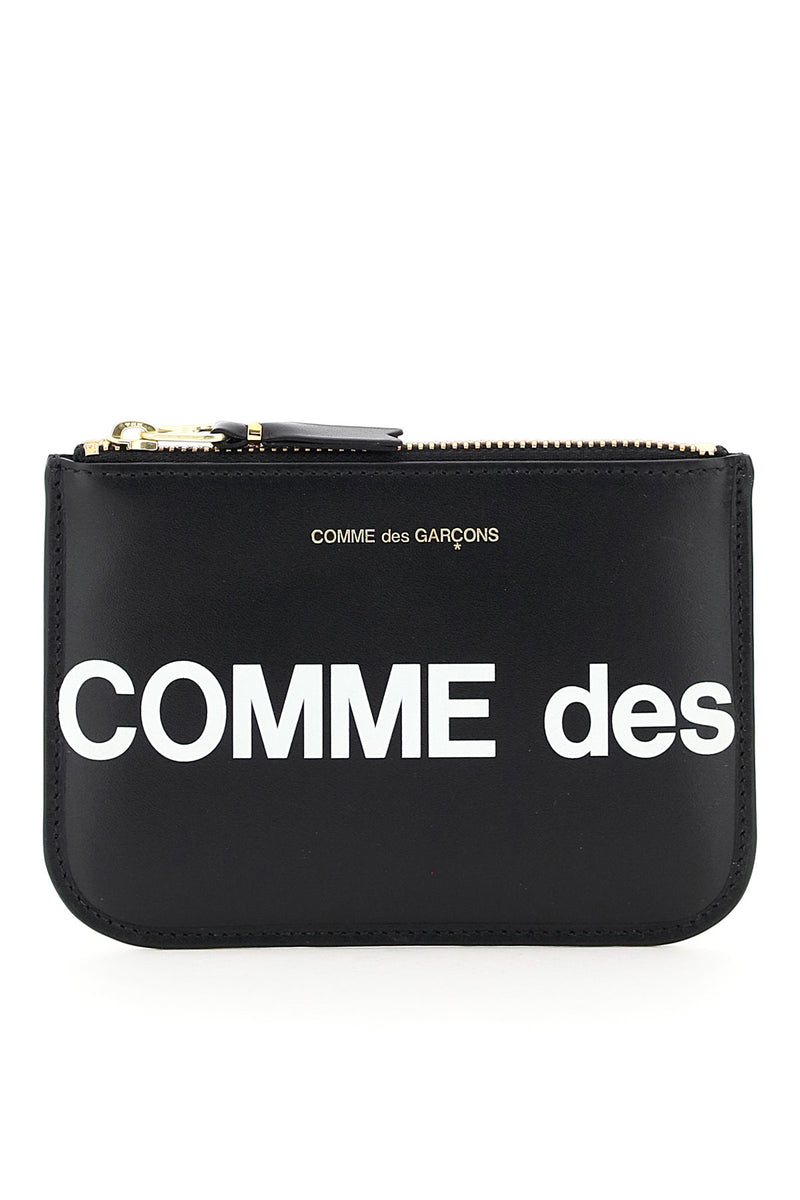 Comme Des Garcons Wallet Huge Logo Pouch Black