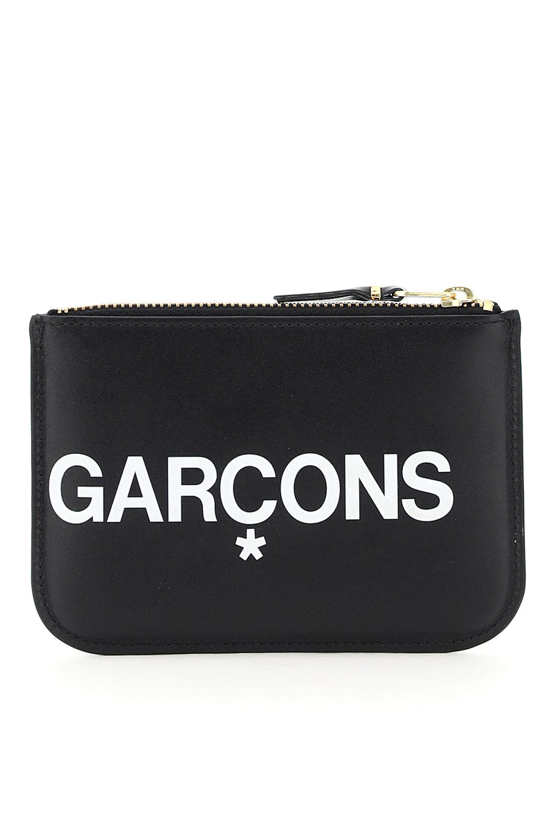 Comme Des Garcons Wallet Huge Logo Pouch Black