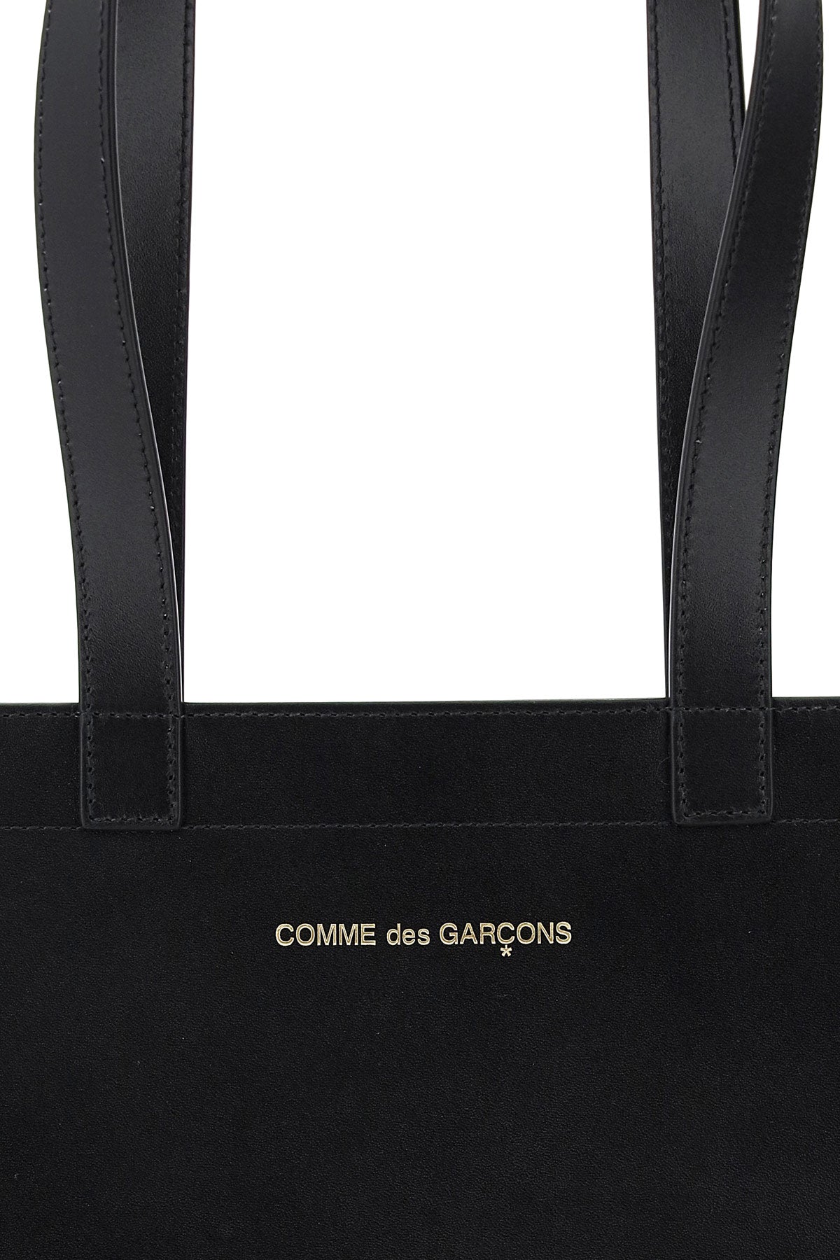 Comme Des Garcons Wallet Leather Tote Bag With Logo