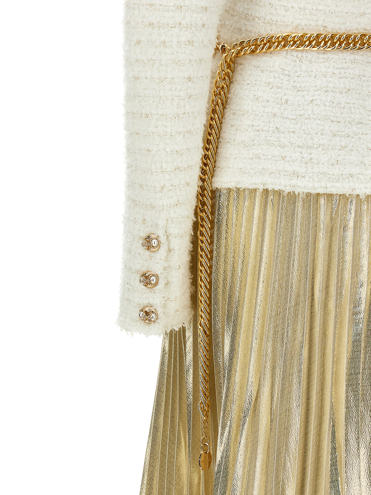 Self Portrait Long Pleated Skirt Dress