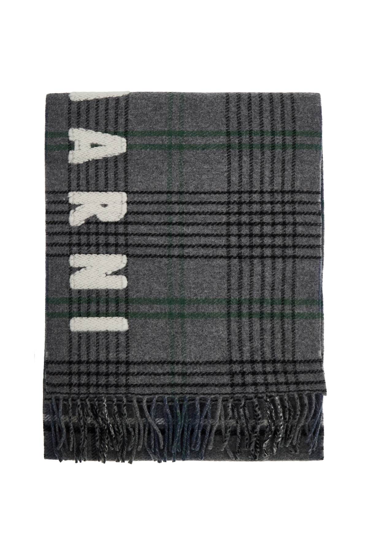 Marni Double Check Wool Scarf In 8