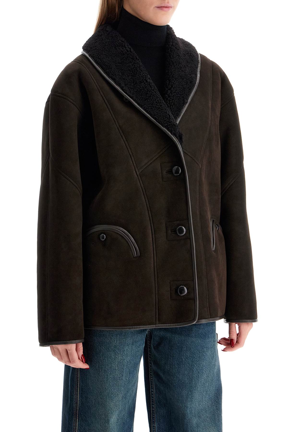 Blaze Milano Shearling Tatoosh Coat