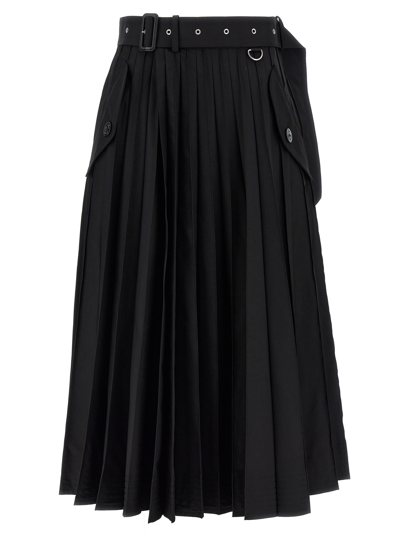 Sacai Long Pleated Skirt