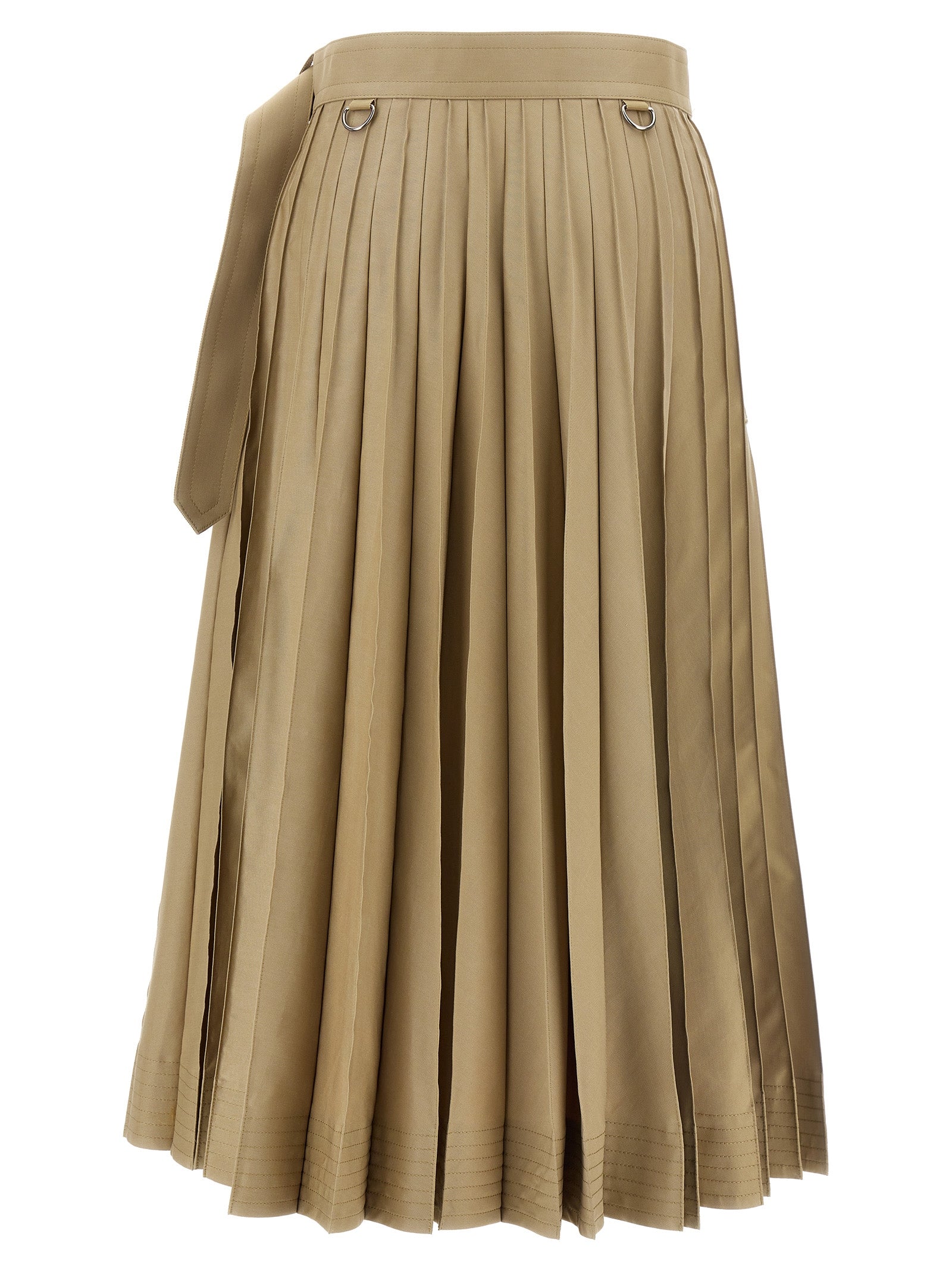 Sacai Long Pleated Skirt