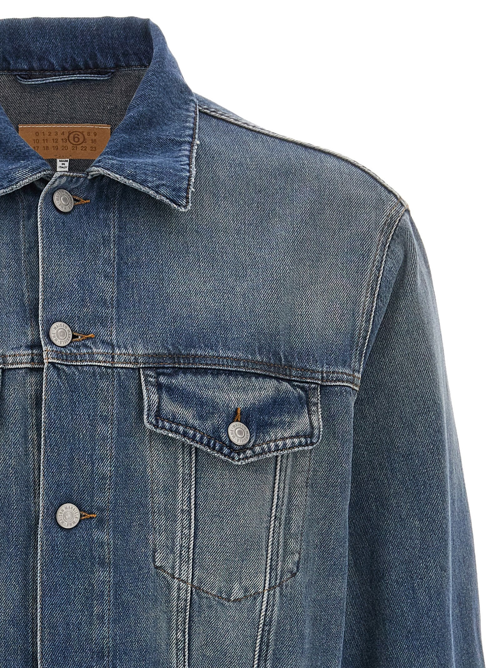 Mm6 Maison Margiela Raw Cut Denim Jacket