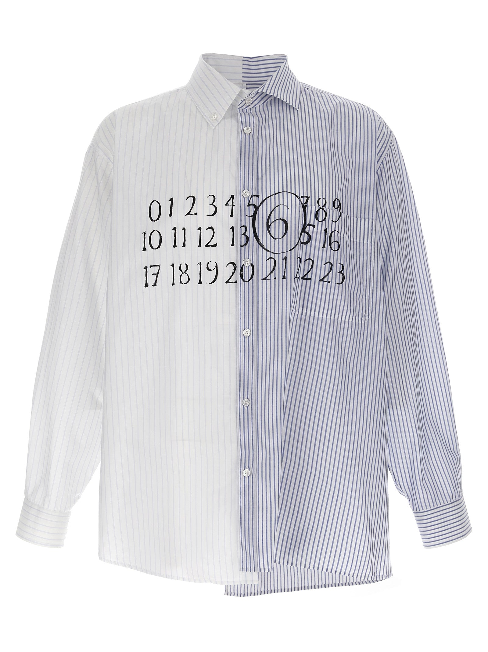 Mm6 Maison Margiela 'Numeric Signature Mm6' Asymmetric Shirt