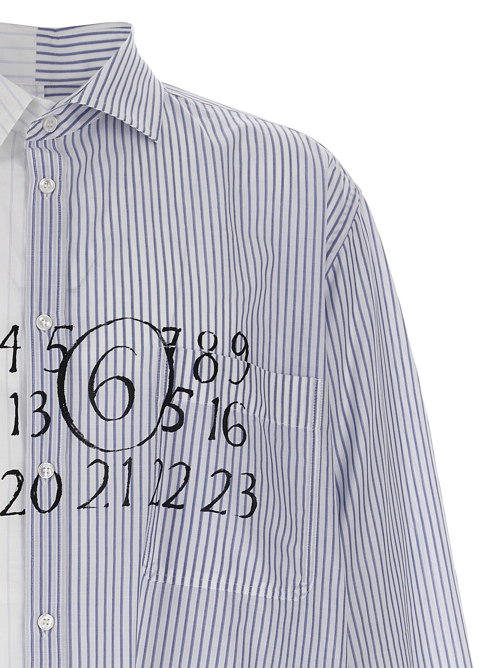 Mm6 Maison Margiela 'Numeric Signature Mm6' Asymmetric Shirt