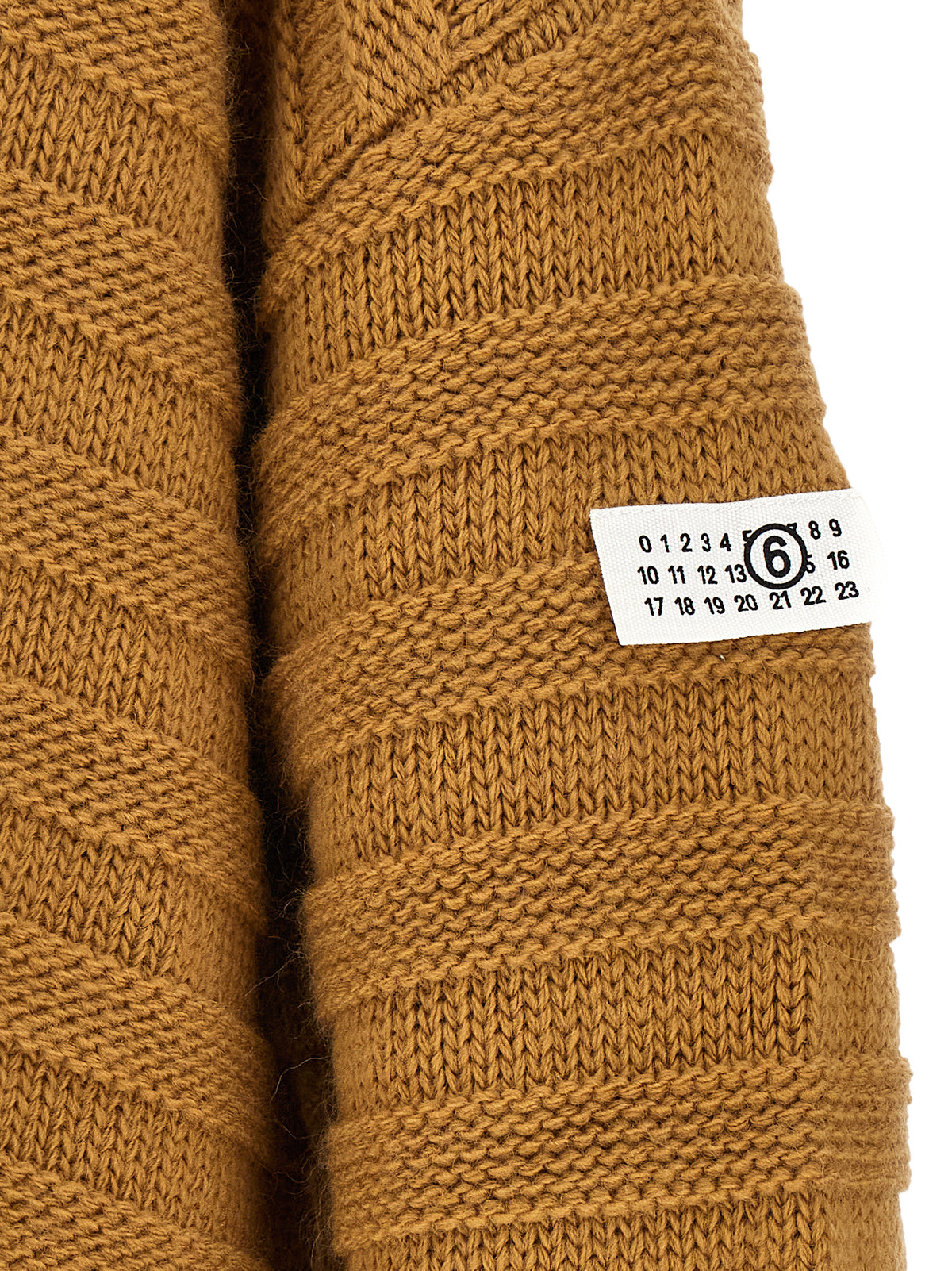 Mm6 Maison Margiela Beige 'Distressed' Cardigan
