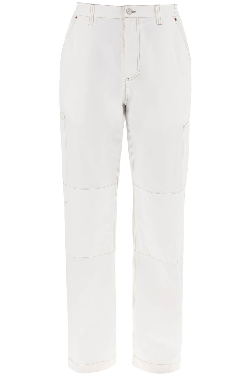 Maison Margiela Wide Cotton Canvas Trousers For Men Or Women White