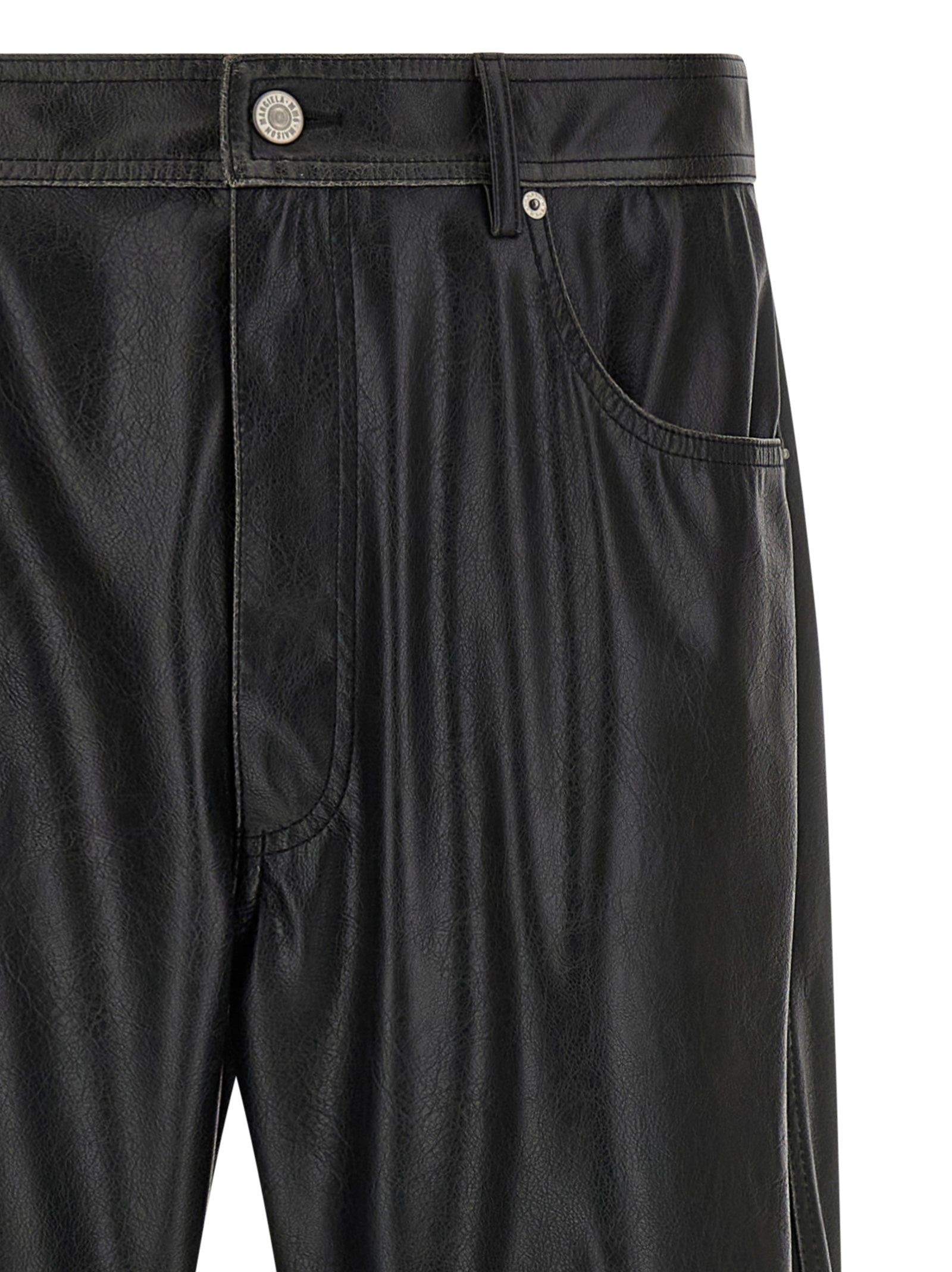 Mm6 Maison Margiela Leather-Effect Pants