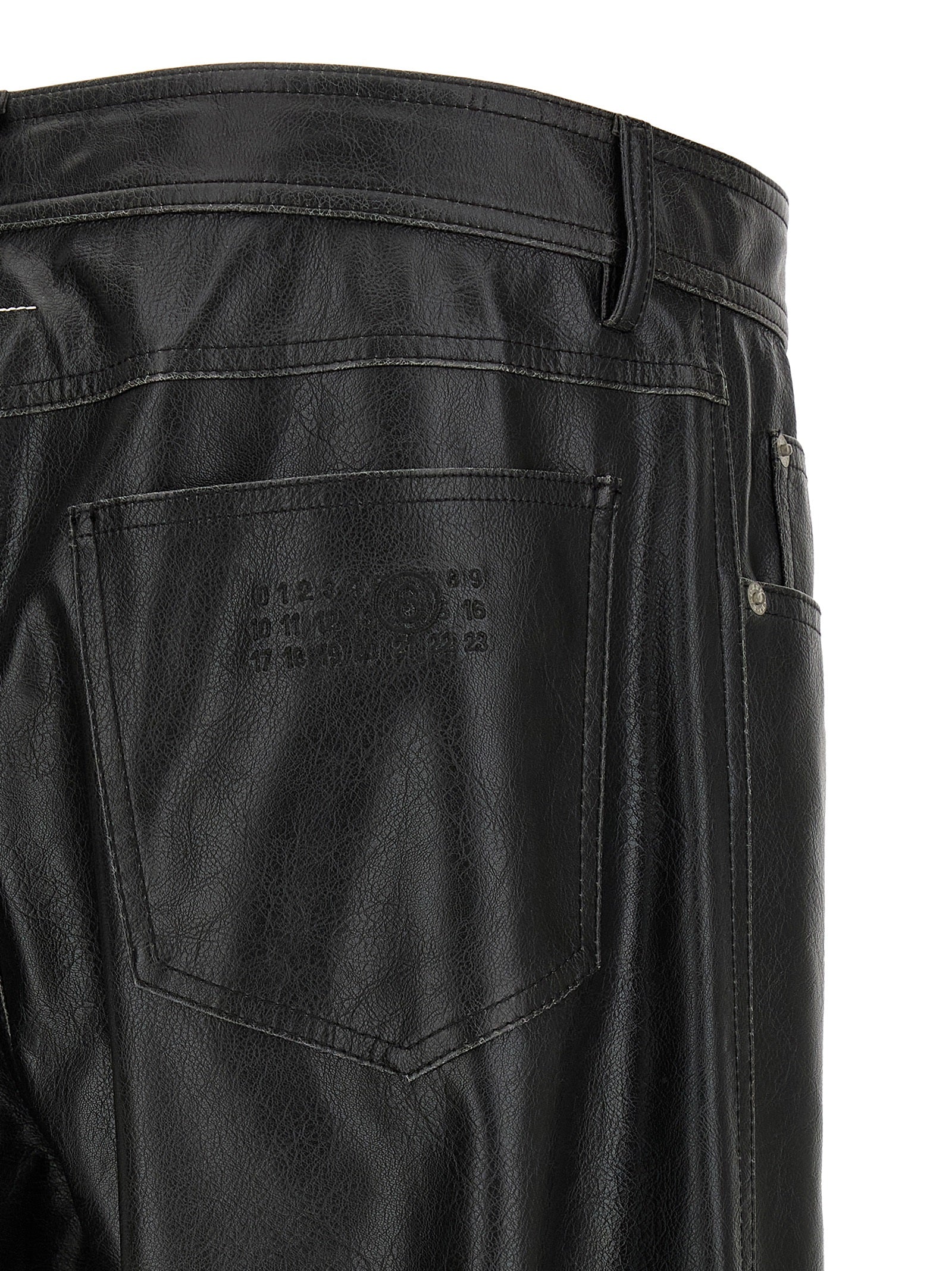 Mm6 Maison Margiela Leather-Effect Pants