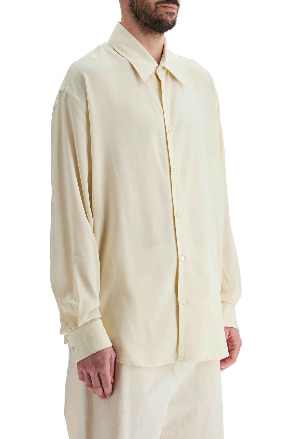 Lemaire Loose Fit Wool Blend Shirt