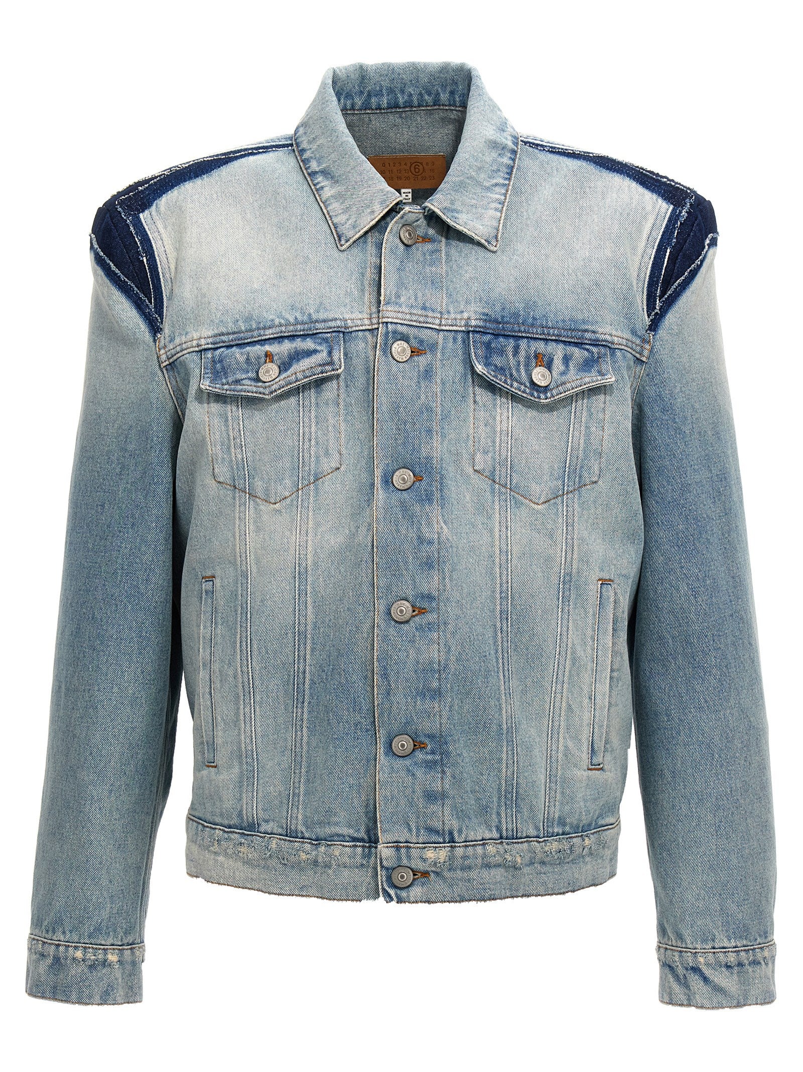 Mm6 Maison Margiela Denim Jacket With Used Effect