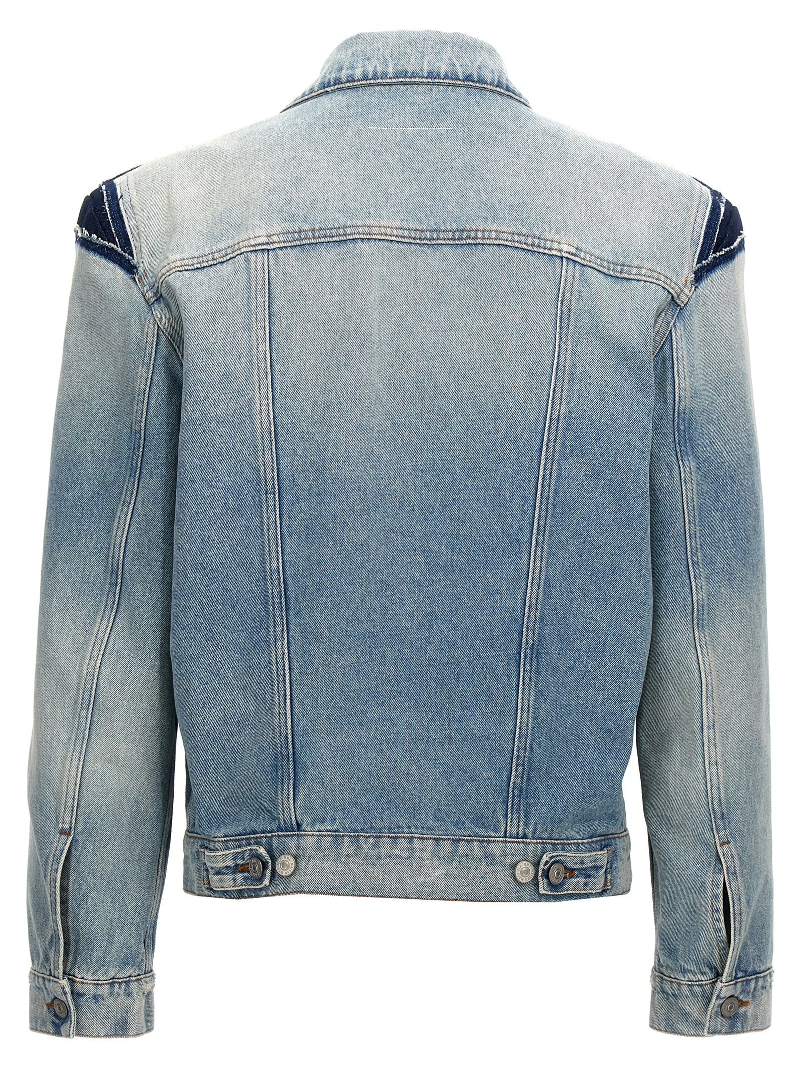 Mm6 Maison Margiela Denim Jacket With Used Effect