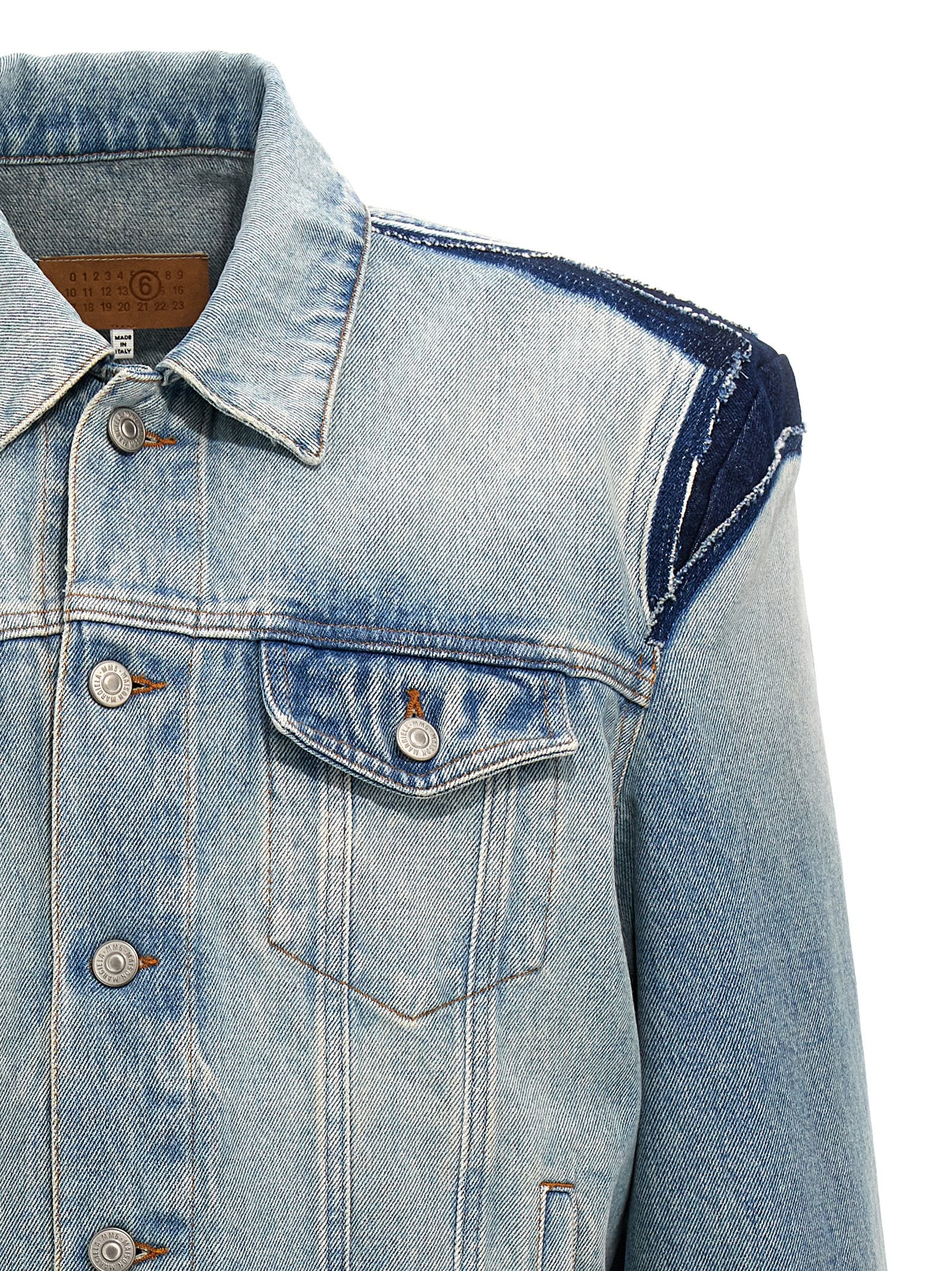 Mm6 Maison Margiela Denim Jacket With Used Effect