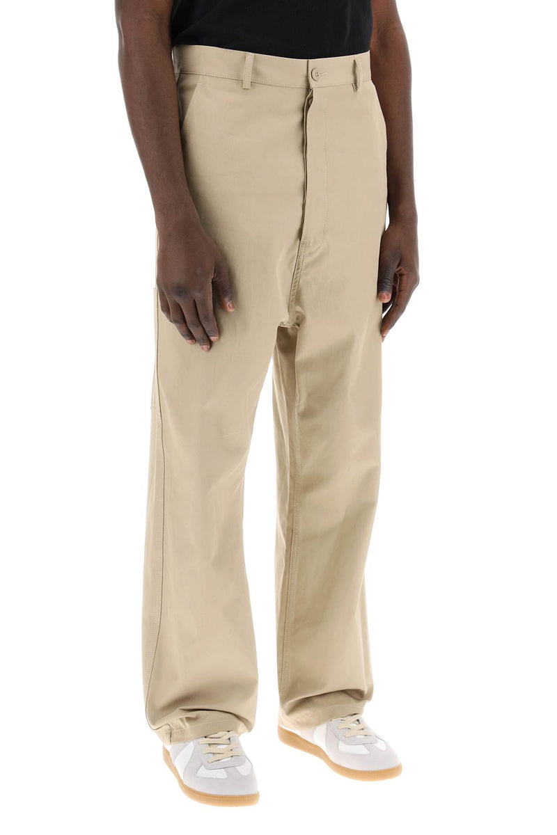 Maison Margiela Loose Straight Leg Pants With A Beige