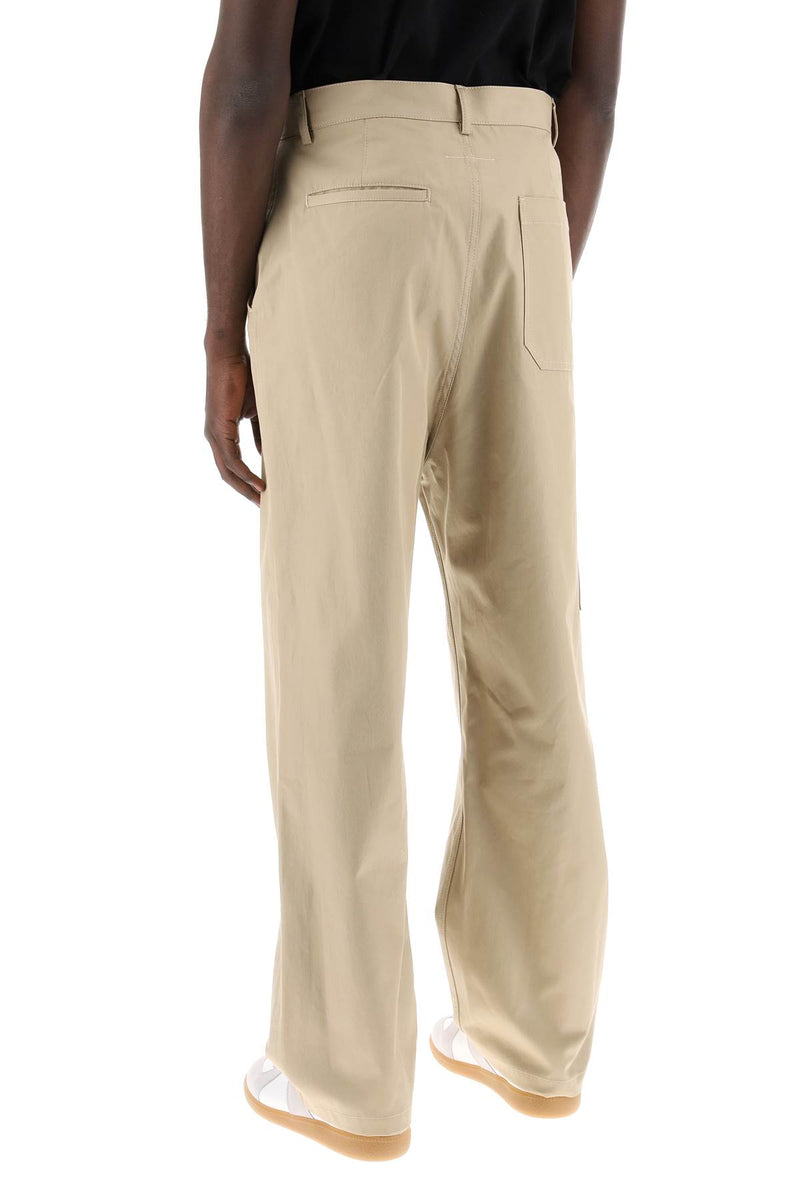 Maison Margiela Loose Straight Leg Pants With A Beige