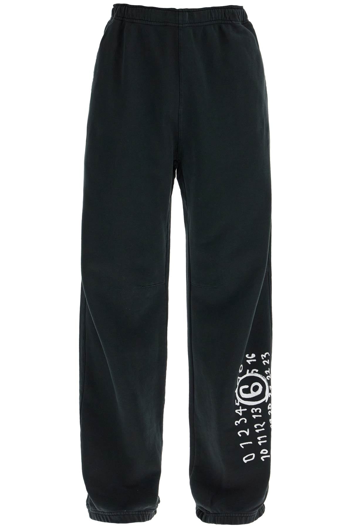 Mm6 Maison Margiela Numeric Print Joggers With Seven