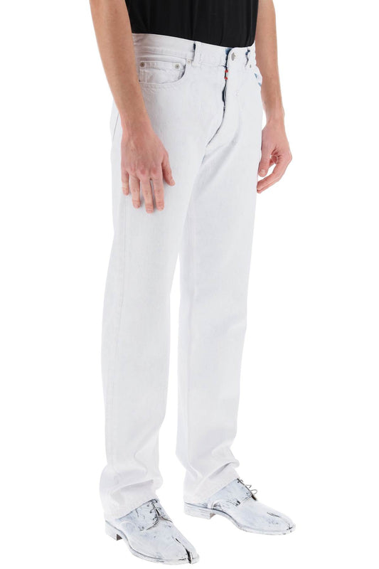 Maison Margiela Jeans In Coated Denim White