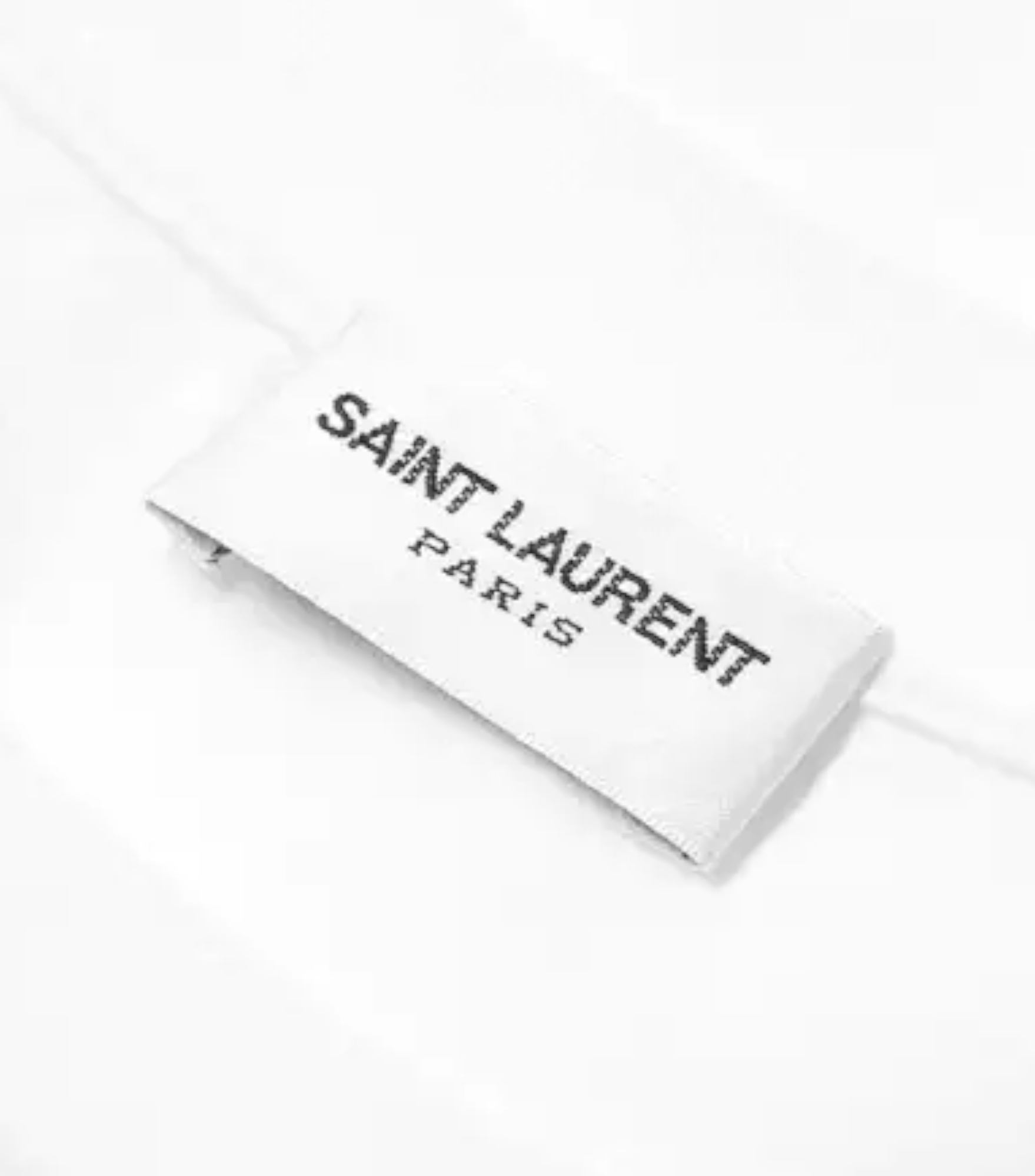 Saint Laurent Logo Neck Embroidered T-Shirt - Preowned